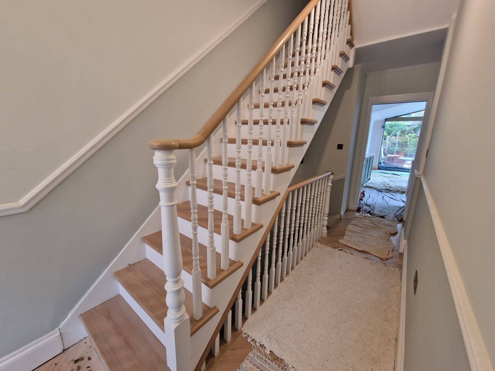 Victorian staircase with Oak treads